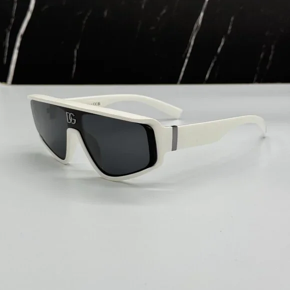 NEW DOLCE&GABBANA DG6177 3312/87 SUNGLASSES SHIELD WHITE  display picture 3